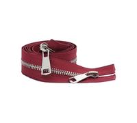 Hdhfjks Cerniera Lampo in Metallo Aperta da 30/40/50/60/70/80 cm, 5#, con Doppio cursore, per Cucire Tasche in Tessuto,20 Centimetri