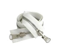 Hdhfjks Cerniere Metalliche a Doppio cursore, 5# 8# 60-120 cm, Cerniera Reversibile Rotante, per Cucire Giacche e Cappotti, Kit di Riparazione Cerniere, Accessori Fai da Te,5#,90cm