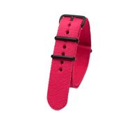 Hdhfjks Cinturino per orologio in nylon alla moda da 18/20/22/24 mm, con trama a righe, resistente e traspirante,Rosa,22 millimetri
