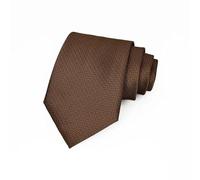 Hdhfjks Cravatte a righe tinta unita da 8 cm di larghezza per uomo, cravatta nera alla moda da uomo,Marrone,Taglia unica