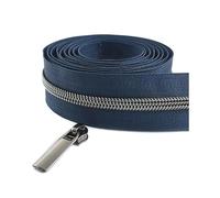 Hdhfjks Nastro con Cerniera a Spirale in Nylon, 5#, con cursore, per riparazioni di Indumenti, Facile da Tagliare