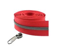 Hdhfjks Nastro con Cerniera a Spirale in Nylon, 5#, con cursore, per riparazioni di Indumenti, Facile da Tagliare