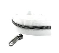 Hdhfjks Nastro con Cerniera a Spirale in Nylon, 5#, con cursore, per riparazioni di Indumenti, Facile da Tagliare