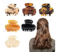 HDHGXUJRD Fermaglio per capelli, 6 pezzi, piccoli fermagli per capelli da donna, medi e sottili, antiscivolo, clip per capelli in acetato di cellulosa per donne e ragazze
