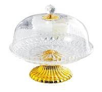 HDICUHNANU Cake Stand Alzata for Torta con Coperchio A Cupola E Base Fissa for Esporre Torte E Cupcake Porta Torta(20cm)