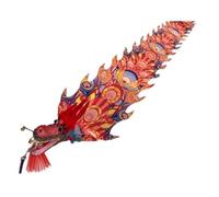 HDICUHNANU Drago Cinese per Feste 3D Lion Dance Ribbon Streamer Panno di Seta Dragon Long Drago E Oggetti Scena per La Danza del Leone Feste Cinesi in Italia(Rot,8m)