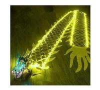 HDICUHNANU Drago Cinese per Feste Danza del Drago Cinese con Stella Filante Nastro Leggero, Lavabile, Simile alla Seta, per La Leone di Capodanno All'aperto Feste Cinesi in Italia(Yellow,10m)