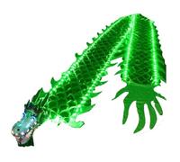 HDICUHNANU Drago Cinese per Feste Danza del Drago Cinese con Stella Filante Nastro Leggero, Lavabile, Simile alla Seta, per La Leone di Capodanno All'aperto Feste Cinesi in Italia(Grün,3m)