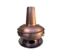 HDICUHNANU Hot Pot Shabu Pot Pentole per Cucinare Pentola A Carbone A con Camino Shabu in Rame Vintage Fornello for Spezzatini for Feste in Casa Multi Functional(32cm)