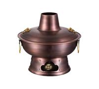 HDICUHNANU Hot Pot Shabu Pot Pentole per Cucinare Pentola Calda A Carbone Tradizionale Cinese in Rame A for Famiglia Multi Functional(36cm)