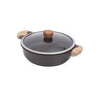 HDICUHNANU Hot Pot Shabu Pot Pentole per Cucinare Pentola Calda con Divisore Shabu Divisa for Cucinare Due Brodi Contemporaneamente Multi Functional(28cm)