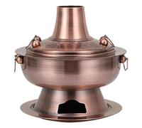 HDICUHNANU Hot Pot Shabu Pot Pentole per Cucinare Pentola Calda Tradizionale in Acciaio Inossidabile Shabu Pot per Stufati per Amici di Famiglia Multi Functional(A,36cm)