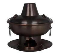 HDICUHNANU Hot Pot Shabu Pot Pentole per Cucinare Pentole per Calde Multi-Persona in Rame Addensato con Pentola Calda in A Carbone in Stile Cinese per La Famiglia Multi Functional(32cm)