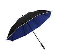 HDICUHNANU Ombrelli Classici Ombrello Semiautomatico A Strisce Riflettenti Pioggia Donne Uomini Affari Ombrelli Antivento Manico Lungo per Viaggi in Famiglia Impermeabile Robusto(Blue,150cm)