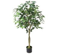 HDICUHNANU Piante Oornamentali Albero Di Banyan Artificiale In Vaso Plastica Per Vivaio Pianta Finta Per La Decorazione Della Casa Del Soggiorno Del'ufficio Fake Trees(120cm)