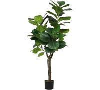 HDICUHNANU Piante Oornamentali Pianta Finta Di Albero Fico Con Foglie Fiddle, Artificiale Per Interni, Decorazioni Per La Casa Per Soggiorno, Ufficio Fake Trees(5FT)