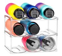 HDICUHNANU Supporto per Tazze da Tè Portabottiglie impilabile for bottiglie d'acqua, da usare sul bancone della casa Elegante e Pratico(3 Tier)