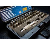 HDIDS509 Hammerless Metal Stamping Kit, 3/16" 39-Piece Alphanumeric Steel Stamps, 5000 LBS Force, A-Z, 0-9, Heavy-Duty Case, USA-Made, ID Stamp, Number and Letter Punch