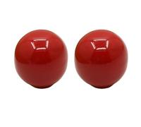 HDJNal Set di 2 pomelli in ceramica rossa - Pomelli per ante di armadietti da cucina, maniglie rotonde a forma di sfera, stile vintage, per mobili, cassetti, stile vintage shabby chic (diametro 33 mm)