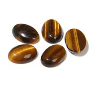 HDJSDB 10 pezzi/lotto perline cabochon in pietra naturale, agate, malachite, cabochon ovali curative in pietra per anelli fai da te, gioielli fatti a mano - 9. Occhio di tigre - 18x25 mm