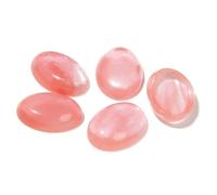 HDJSDB 10 pezzi/lotto perline cabochon in pietra naturale, agate, malachite, perline cabochon ovali curative in pietra per anelli fai da te, gioielli fatti a mano - 16. Pietra anguria - 18x25 mm