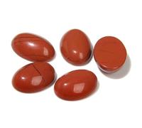 HDJSDB 10 pezzi/lotto perline cabochon in pietra naturale, agate, malachite, perline cabochon ovali curative in pietra per anelli fai da te, gioielli fatti a mano - 4. Pietra rossa - 18x25 mm