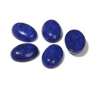 HDJSDB 10 pezzi/lotto perline cabochon in pietra naturale, agate, malachite, perline cabochon ovali curative in pietra per anelli fai da te, gioielli fatti a mano - 11 lapislazzuli - 18x25 mm