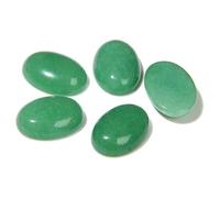 HDJSDB 10 pezzi/lotto perline cabochon in pietra naturale, agate, malachite, perline cabochon ovali curative in pietra per anelli fai da te, gioielli fatti a mano - 24. Avventurina verde - 18x25 mm