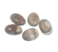 HDJSDB 10 pezzi/lotto perline cabochon in pietra naturale, agate, malachite, perline cabochon ovali curative in pietra per anelli fai da te, gioielli fatti a mano - 6. Agate grigie - 18x25 mm