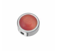 HDJSDB 5 pezzi di perline rotonde in pietra naturale occhio di gatto rosa e bianco in acciaio inossidabile per la creazione di gioielli fai da te, bracciali, collane, vita, materiale - 10 mm SA