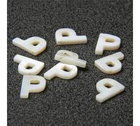 HDJSDB Ciondoli con perline di conchiglia dell'alfabeto ABC 26 maiuscole, lettera iniziale bianca, perline di conchiglia di madreperla naturale per la creazione di gioielli fai da te, lavor