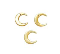 HDJSDB Ciondolo con perline di madreperla in conchiglia di gatto naturale, sfuse, distanziatrici per gioielli fai da te, accessori per braccialetti - 32 lune da 12 mm - 2 pezzi
