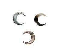 HDJSDB Ciondolo con perline di madreperla in conchiglia di gatto naturale, sfuse, perline distanziatrici per la creazione di gioielli fai da te, accessori per braccialetti - 34 lune da 12 m