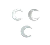 HDJSDB Ciondolo in madreperla con conchiglia di gatto naturale, perline distanziatrici sciolte per la creazione di gioielli, accessori fai da te per braccialetti - 33 lune 12 mm - 1 pezzo