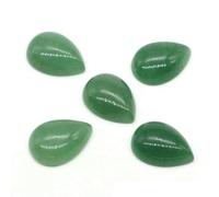 HDJSDB Perline cabochon in pietra a goccia d'acqua da 13x18 mm, con retro piatto, in ametista naturale e lapislazzuli, per creazione di gioielli con orecchini e collane - avventurina verde - 1 pezzo