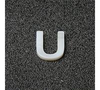 HDJSDB Perline di madreperla naturale con lettera maiuscola, 26 pezzi, in conchiglia bianca forata, accessori per gioielli, braccialetti e collane fai da te-U (10 x 12 mm) - 10 pezzi