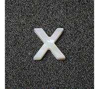 HDJSDB Perline di madreperla naturale con lettera maiuscola, 26 pezzi, in conchiglia bianca forata, accessori per gioielli, per braccialetti e collane fai da te-X (11X12 mm) - 5 pezzi