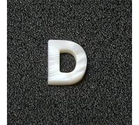 HDJSDB Perline di madreperla naturale con lettera maiuscola, 26 pezzi, in conchiglia bianca forata, accessori per gioielli, per braccialetti e collane fai da te, D (9 x 12 mm)