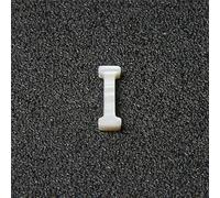 HDJSDB Perline di madreperla naturale con lettera maiuscola, 26 pezzi, in conchiglia bianca forata, accessori per gioielli, per braccialetti e collane fai da te-I (4 x 12 mm)