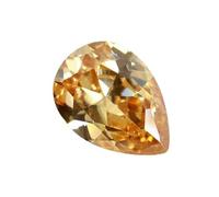 HDJSDB Perline di zirconia cubica multicolore a forma di pera, pietre sintetiche sciolte, pietre CZ per gioielli, 2x3~13x18 mm, AAAAA-champagne-3x4,0 mm, 100 pezzi