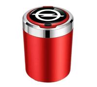 HDJYCZM Auto Posacenere per Opel Corsa F 2023-2025, Impermeabile Portatile Senza Fumo Antiodore Portacenere Staccabile Auto Interni Accessories,B-Red