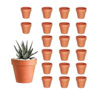 HDKAJL 20 Pezzi Terracotta Pot, Pentole per Piante di Argilla, Mini Vaso Terracotta con Foro di Scarico, Fioriera in Ceramica per Piante Succulente di Cactus per Interni/Esterni (3,5x3 cm)