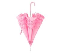 HDKEAN Ombrello, carino principessa pizzo ombrelli manico lungo ombrellone gotico Lolitas matrimonio grandi ombrelli semiautomatici, rosa, As shown in the picture