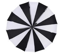 HDKEAN Ombrello, elegante ombrello a pagoda per sole, pioggia, antivento, ombrello grande ombrello colorato strisce ombrelli per donne, Nero e bianco, As shown in the picture
