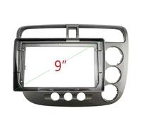 HDKENF Mascherina autoradio 22,9 cm 2 DIN Android MP5 fascia auto DVD cornice audio montaggio cruscotto kit planel/adatto per Honda Civic 2000 - 2006 stereo copertura autoradio (telaio RHD4)