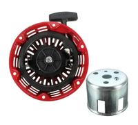 HDKFSUJ Spare Parts Kit di Montaggio Compatible with avviamento a Strappo 2 Pezzi GX120 GX160 5.5-HP GX200 Motore avviamento a Strappo e Tazza a Strappo Accessori Compatible with Tosaerba da Giardino