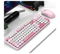 HDkxbf Tastiera Tastiera Da Gioco Prova Il Massimo Piacere Di Gioco, Silenzioso Ed Efficiente: La Tastiera Da Gioco Sussurrata Dal Comfort Ergonomico Include Un Mouse Dello Stesso Colore(C)