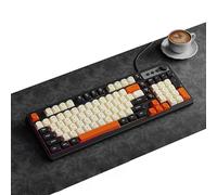 HDkxbf Tastiera Tastiera Da Gioco Prova Il Massimo Piacere Di Gioco, Silenzioso Ed Efficiente: La Tastiera Da Gioco Sussurrata Dal Comfort Ergonomico Include Un Mouse Dello Stesso Colore(A)