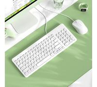 HDkxbf Tastiera Tastiera Da Gioco Prova Il Massimo Piacere Di Gioco, Silenzioso Ed Efficiente - Tastiera Da Gioco Sussurrata E Confortevole Ed Ergonomica Include Mouse Dello Stesso Colore(A)