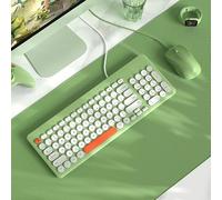 HDkxbf Tastiera Tastiera Da Gioco Prova Il Massimo Piacere Di Gioco, Silenzioso Ed Efficiente - Tastiera Da Gioco Sussurrata E Confortevole Ed Ergonomica Include Mouse Dello Stesso Colore(E)